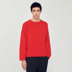 Sandro Men Boucle Knit Sweater Size Small